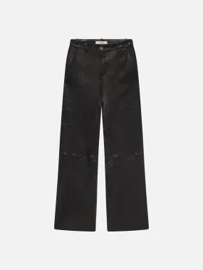 Relaxed Leather Trouser -- Black