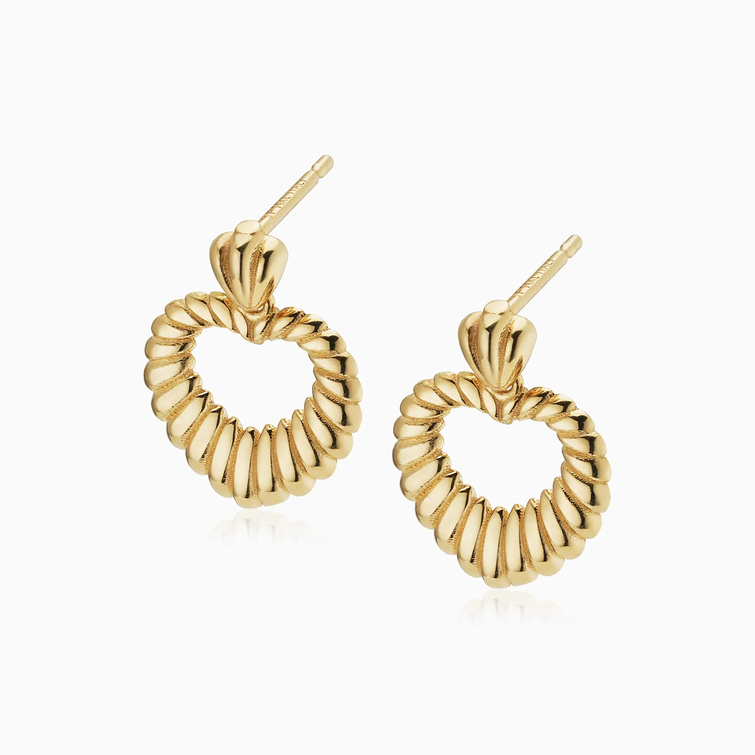 Retro Heart Drop Earrings