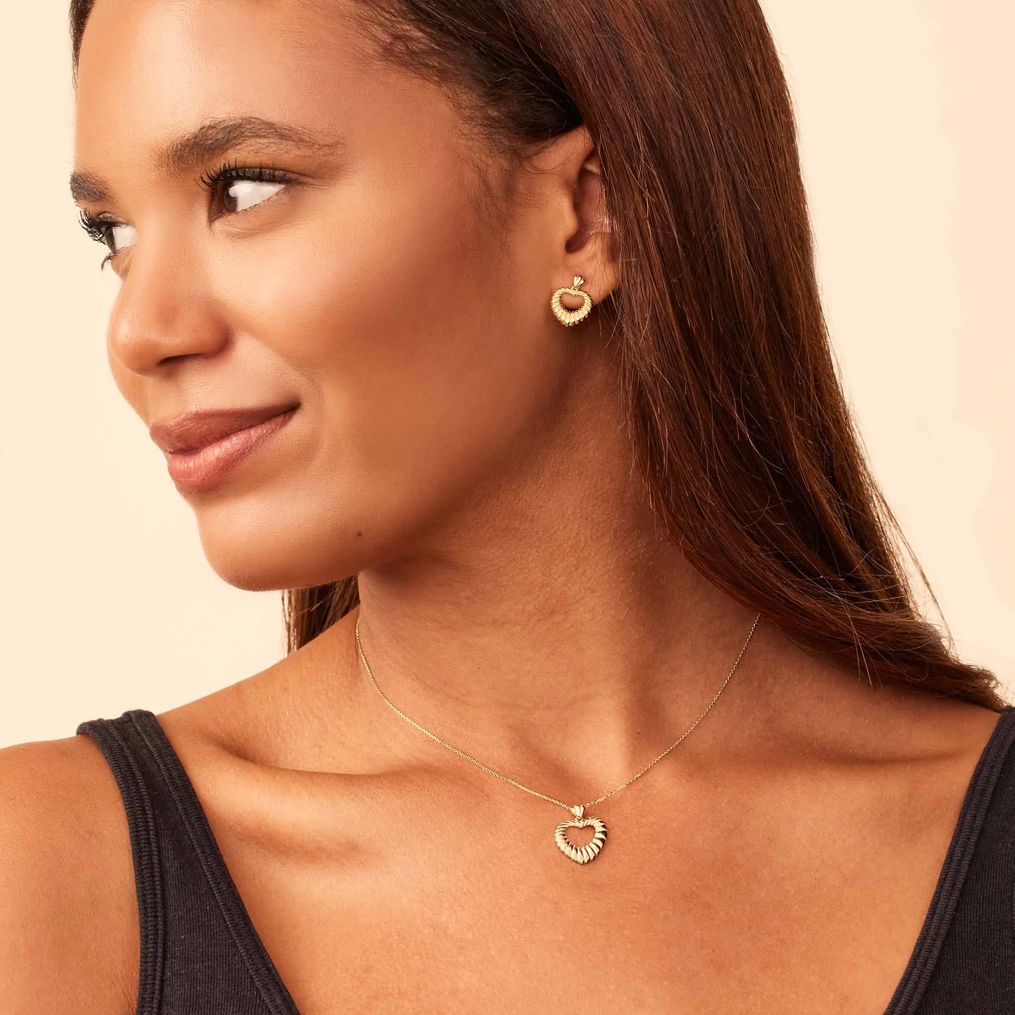 Retro Heart Drop Earrings