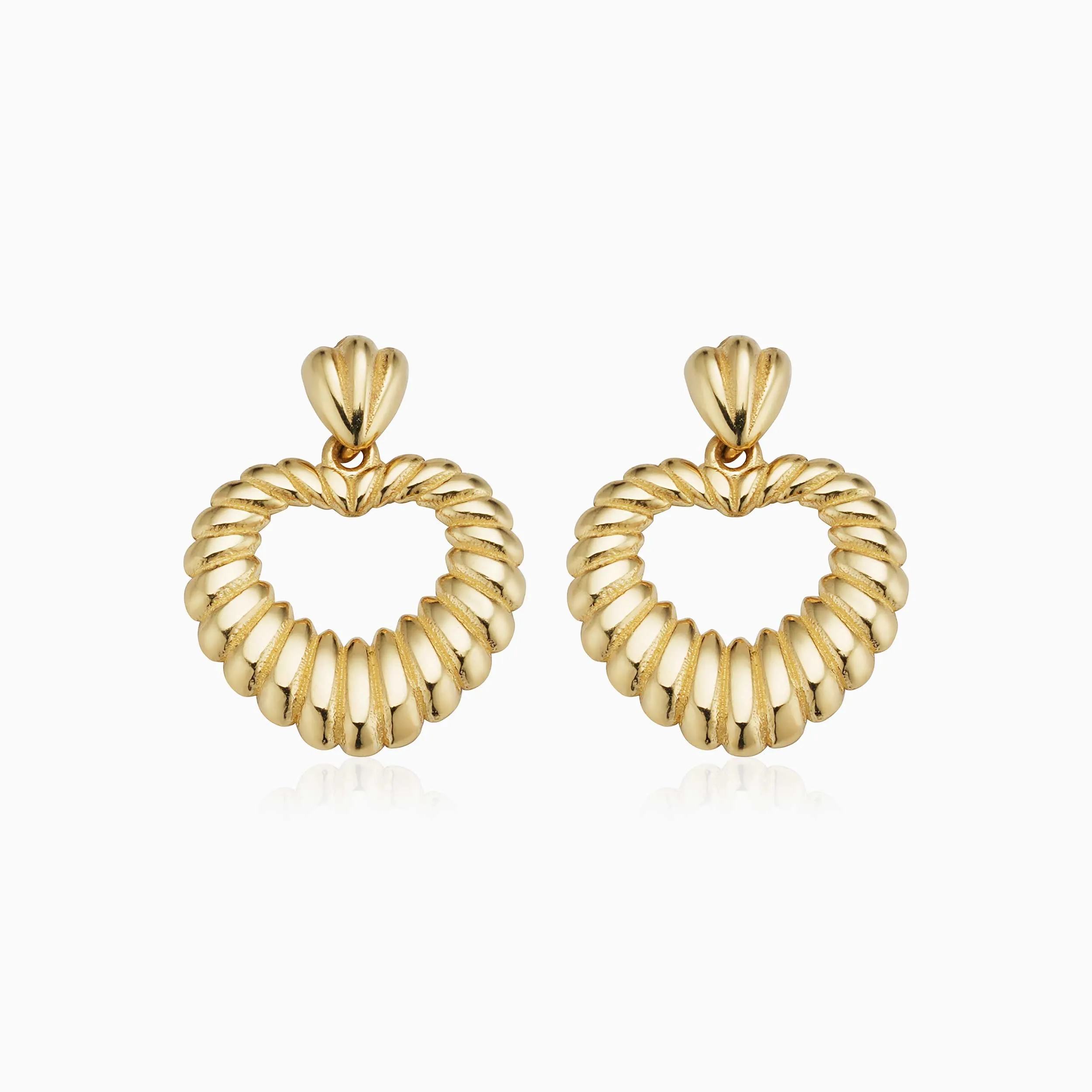 Retro Heart Drop Earrings