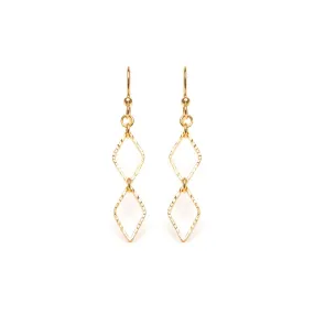 Rhombus Drop French Hook Earrings
