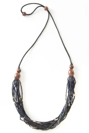 Rise Up Multi-Strand Zulugrass & Acacia Wood Cause Necklace