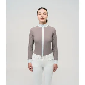Samshield Ladies Long Sleeved Competition Shirt Julia Crystal Leaf Vintage Rose