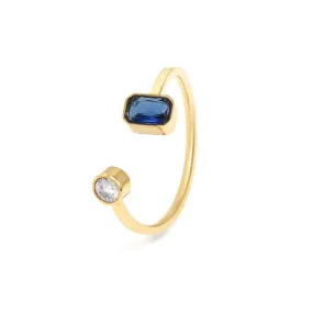 September Sapphire Birthstone Ring - Yellow Gold