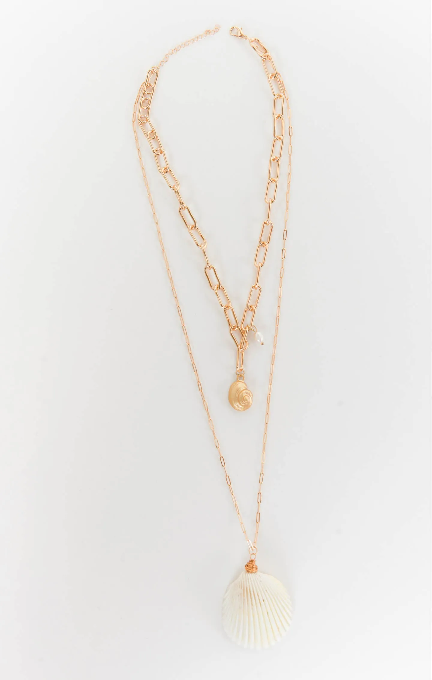 Shell Chain Necklace ~ Gold