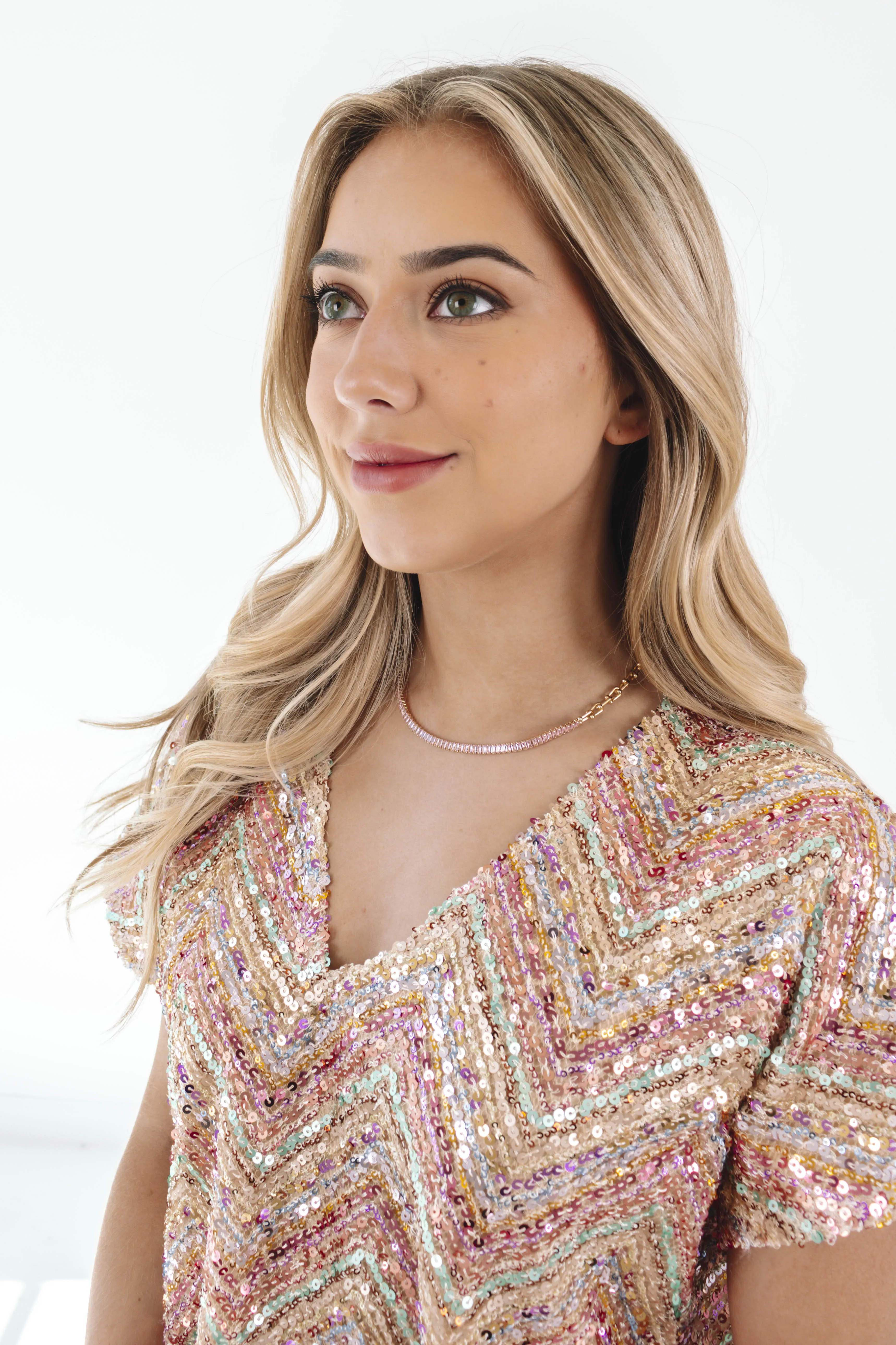 Shine Bright Necklace - Pink