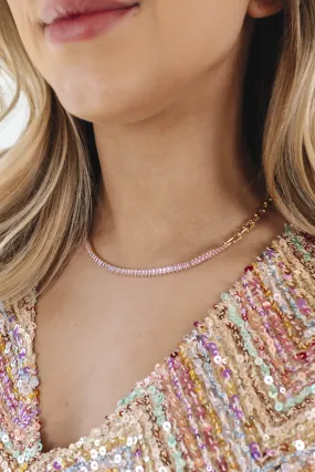 Shine Bright Necklace - Pink