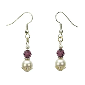 Silver February Birthstone Earrings