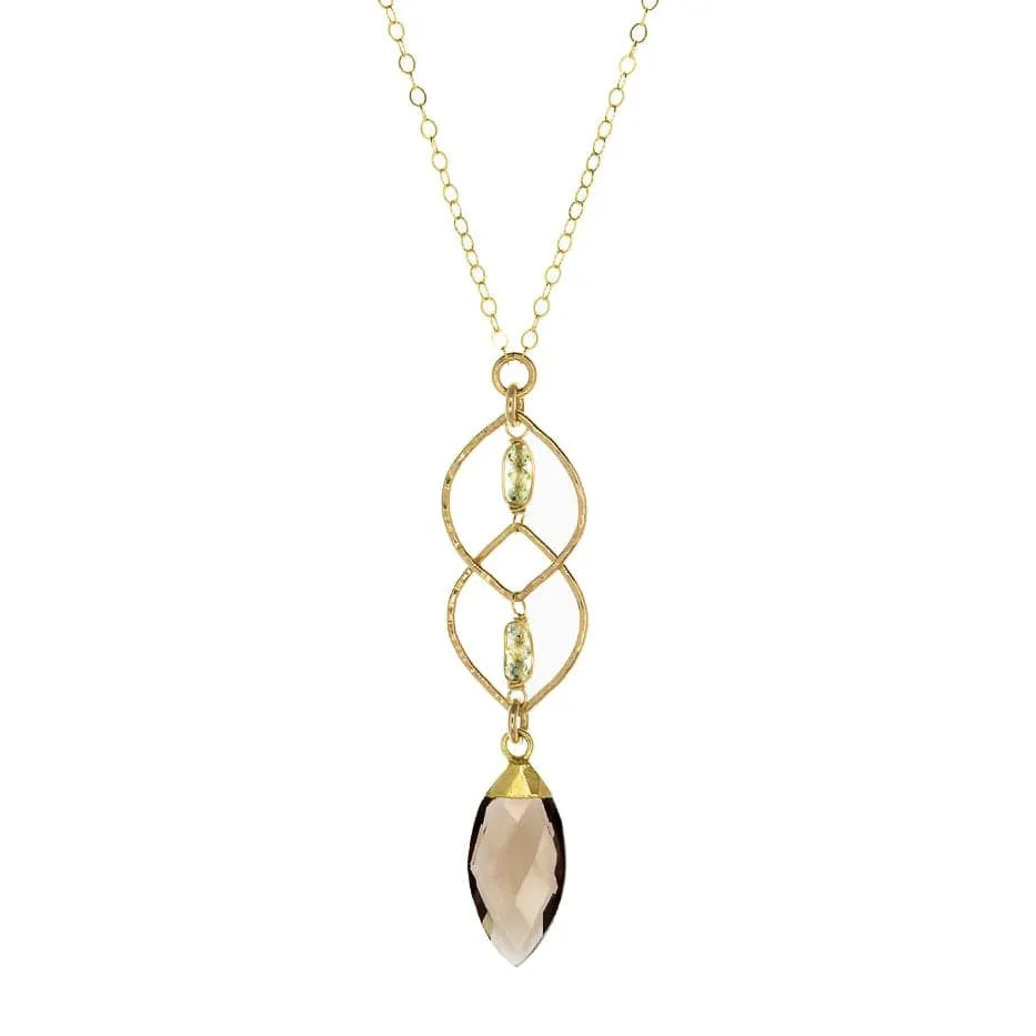 Smokey Cascade Pendant Necklace