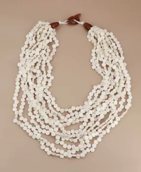 Soft White Twisted Strand Necklace
