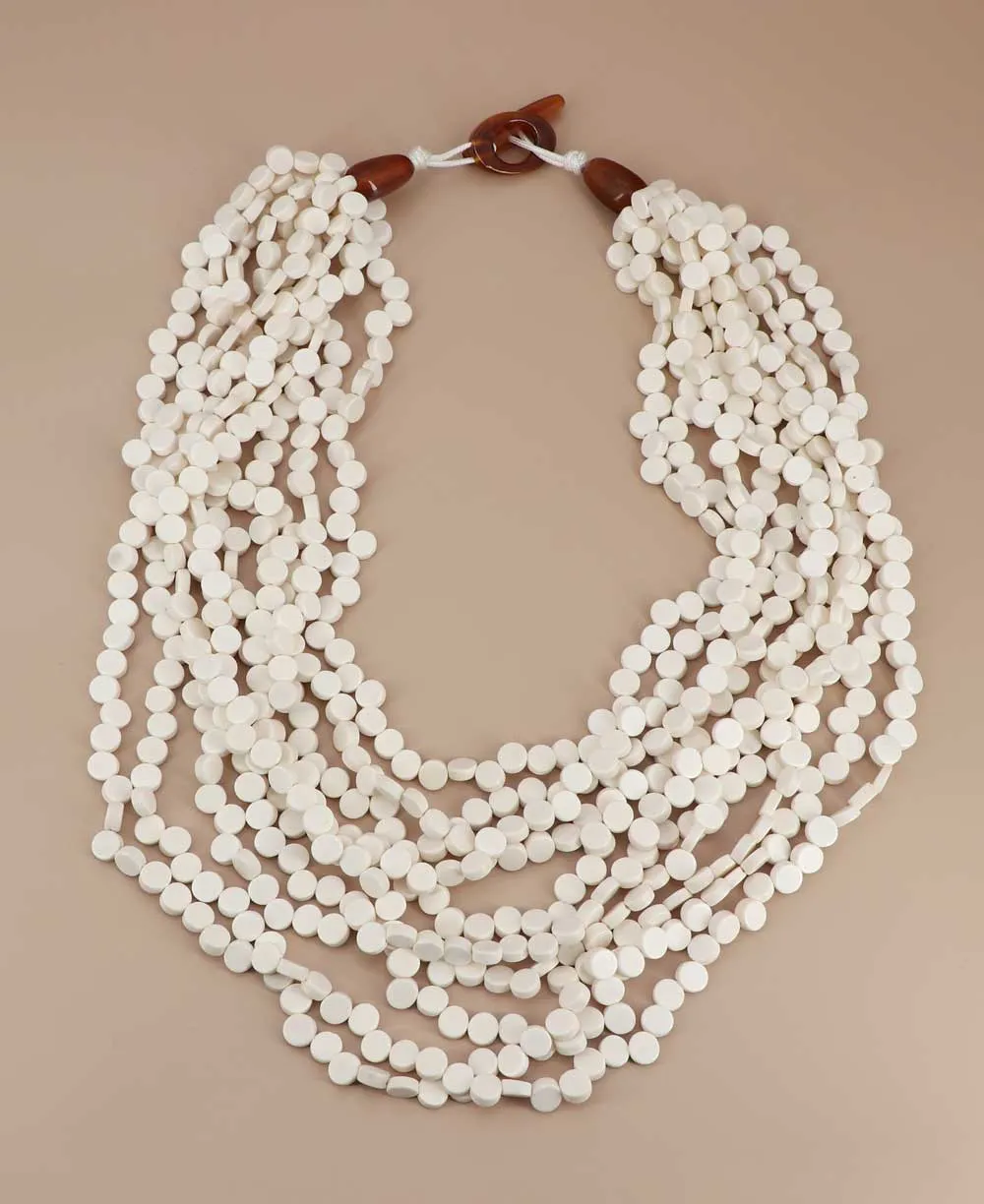 Soft White Twisted Strand Necklace