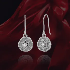 Star Earrings with Hammered Finish