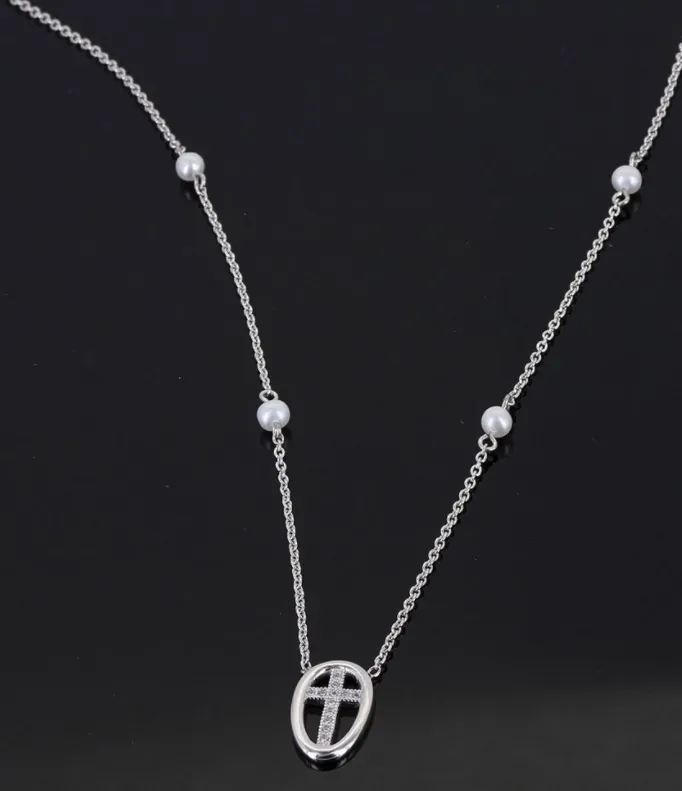 Sterling Lane by Montana Silversmith Virtue of Faith Cross Necklace - In Stock
