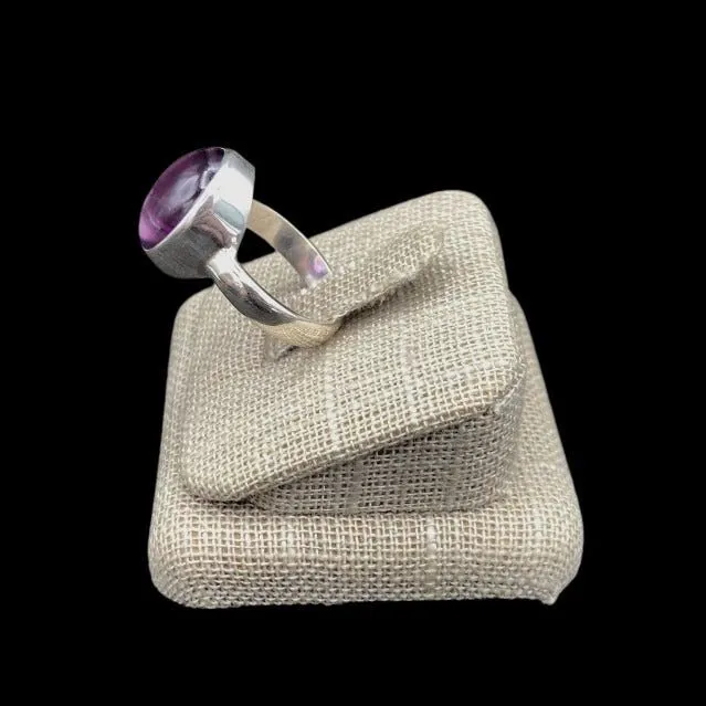 Sterling Silver And Amethyst Gemstone Ring