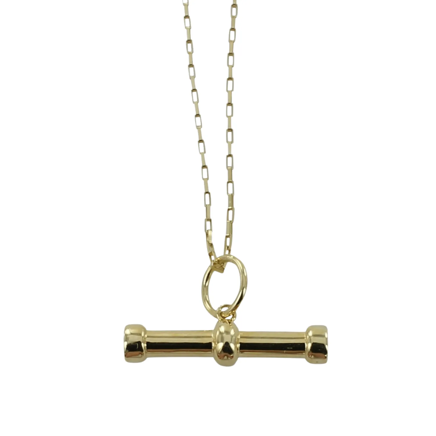 Sterling Silver T Bar Necklace