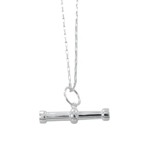 Sterling Silver T Bar Necklace