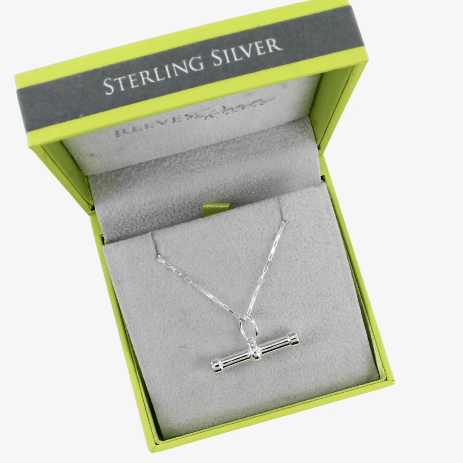 Sterling Silver T Bar Necklace