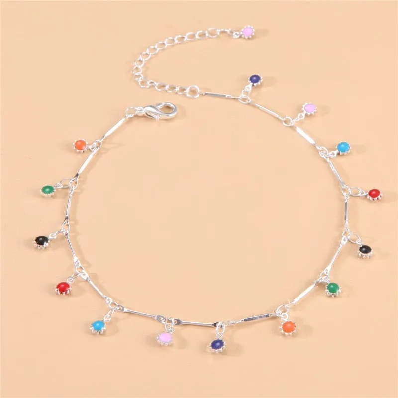 STONE PENDANT ANKLET