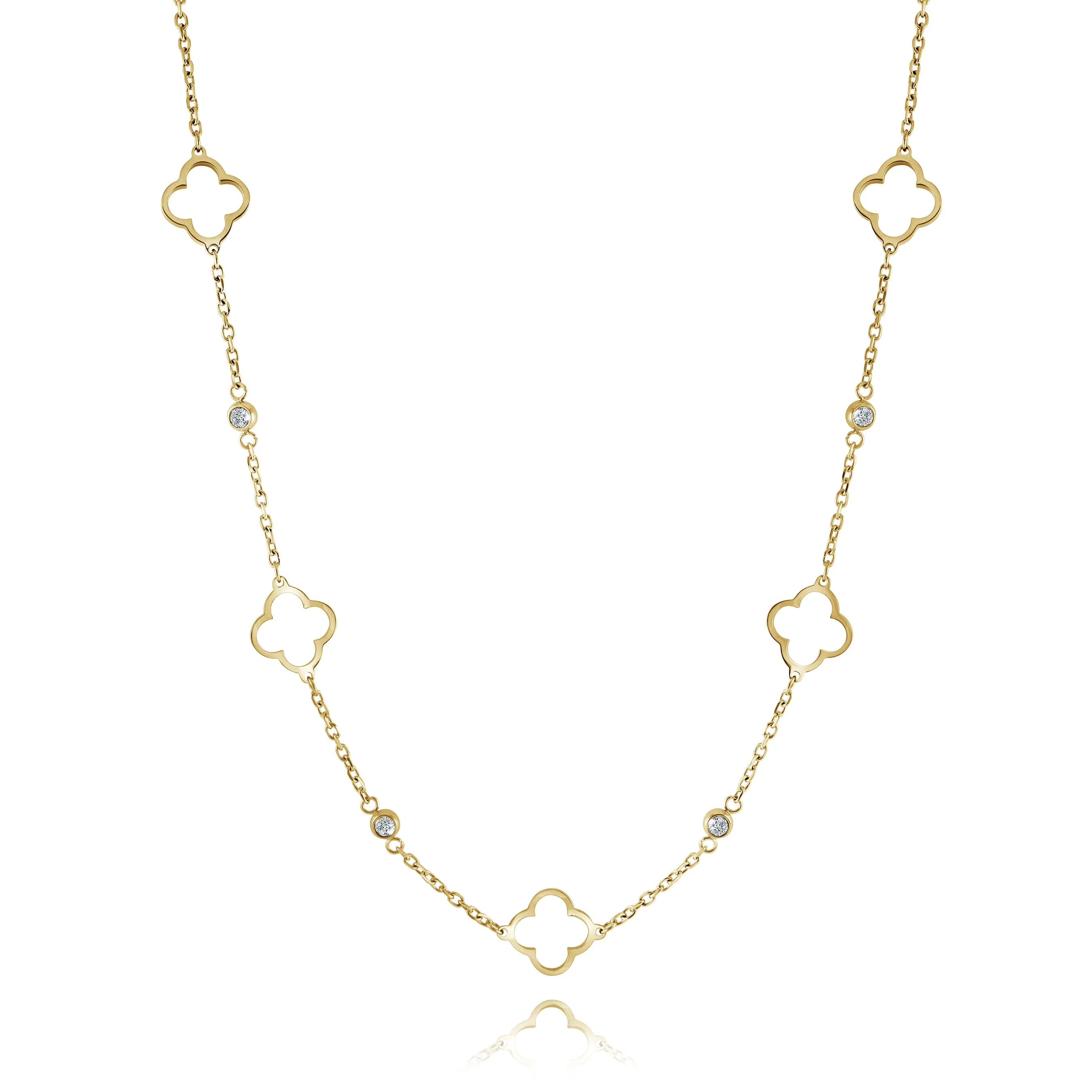 Studded Clover Necklace