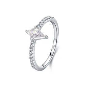 Stylish S925 Sterling Silver Zircon Ring for Women's Everyday Fashion