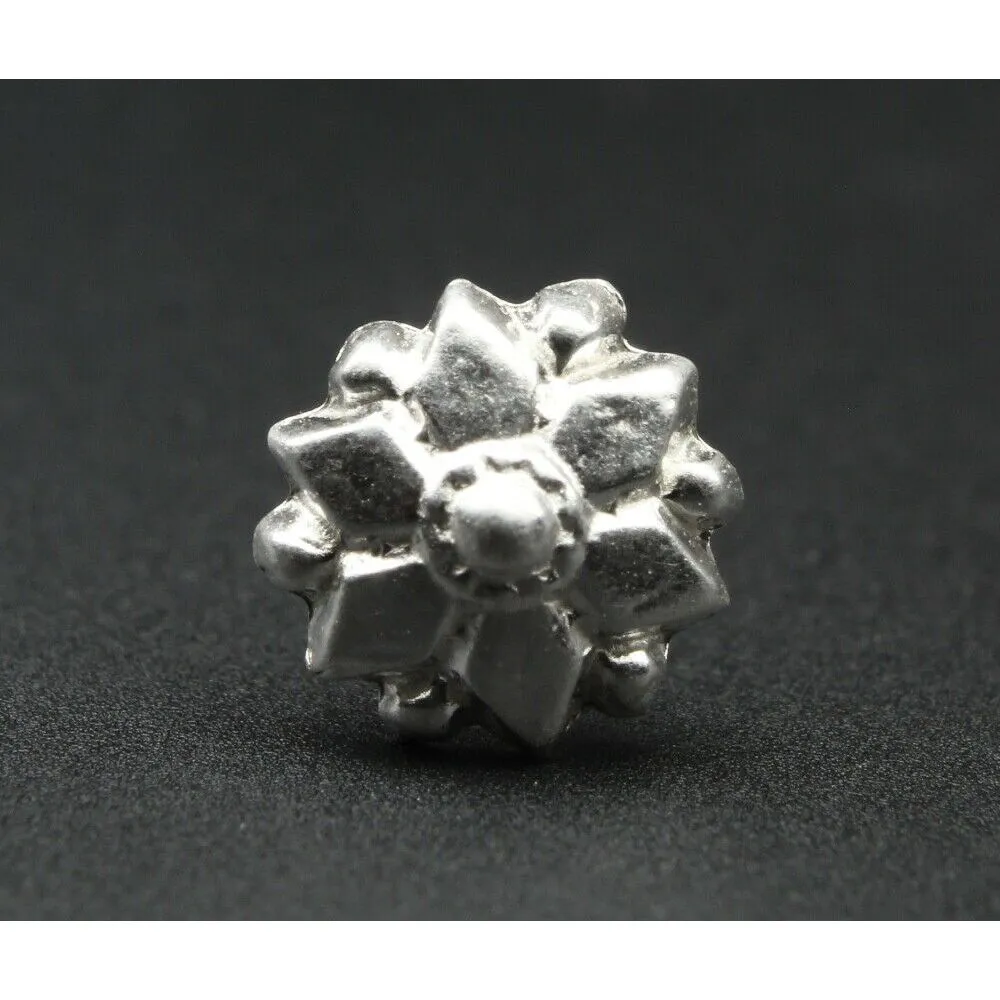 Stylish Sterling Silver Nose pin with Push Pin