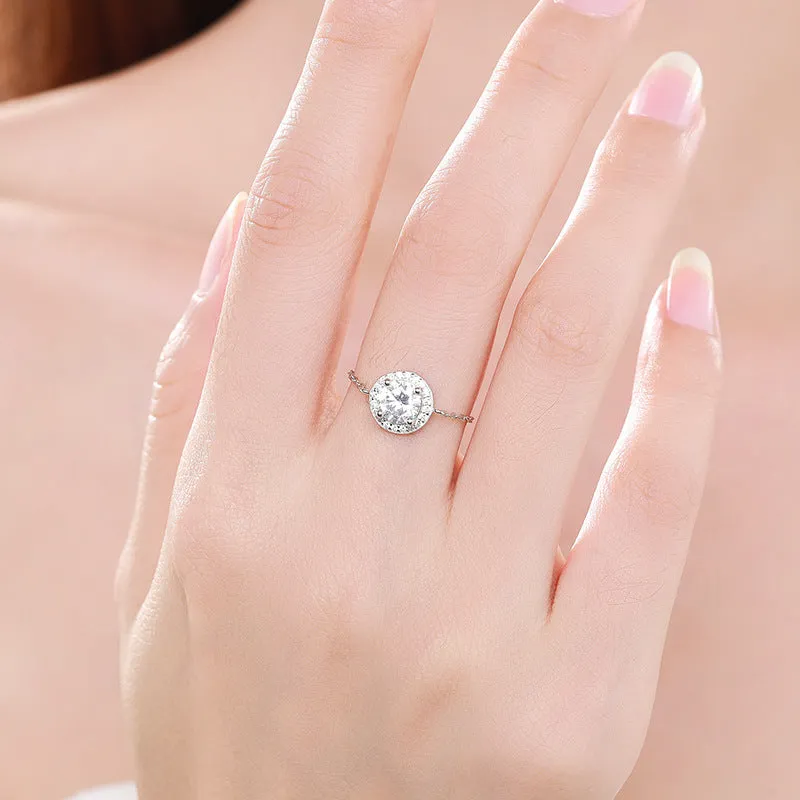Stylish Sterling Silver Ring with Tanzanian Zircon for Women