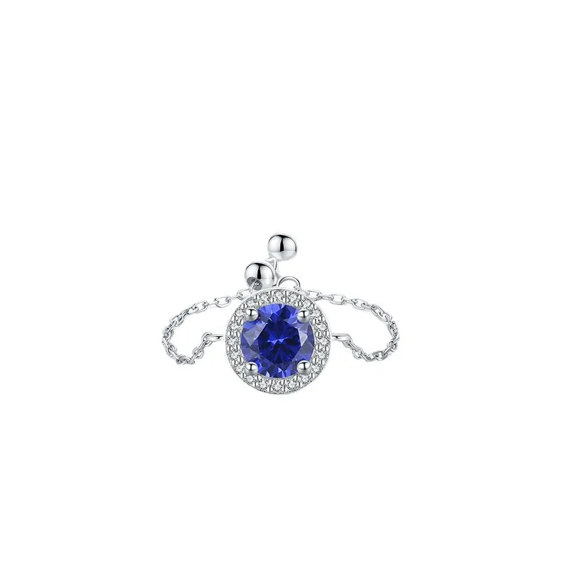Stylish Sterling Silver Ring with Tanzanian Zircon for Women