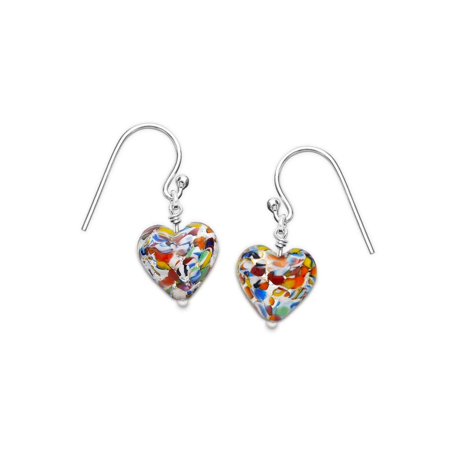The Kiss Silver Heart Earrings