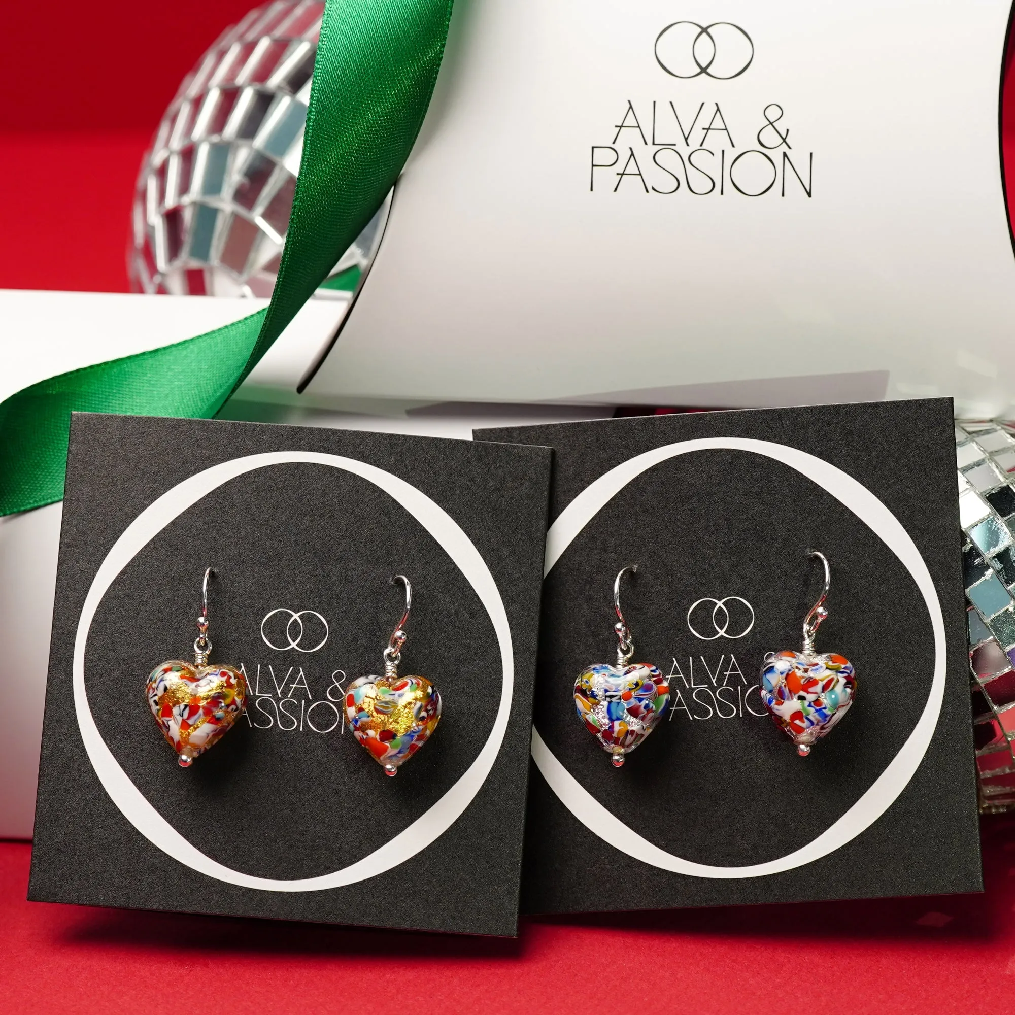 The Kiss Silver Heart Earrings