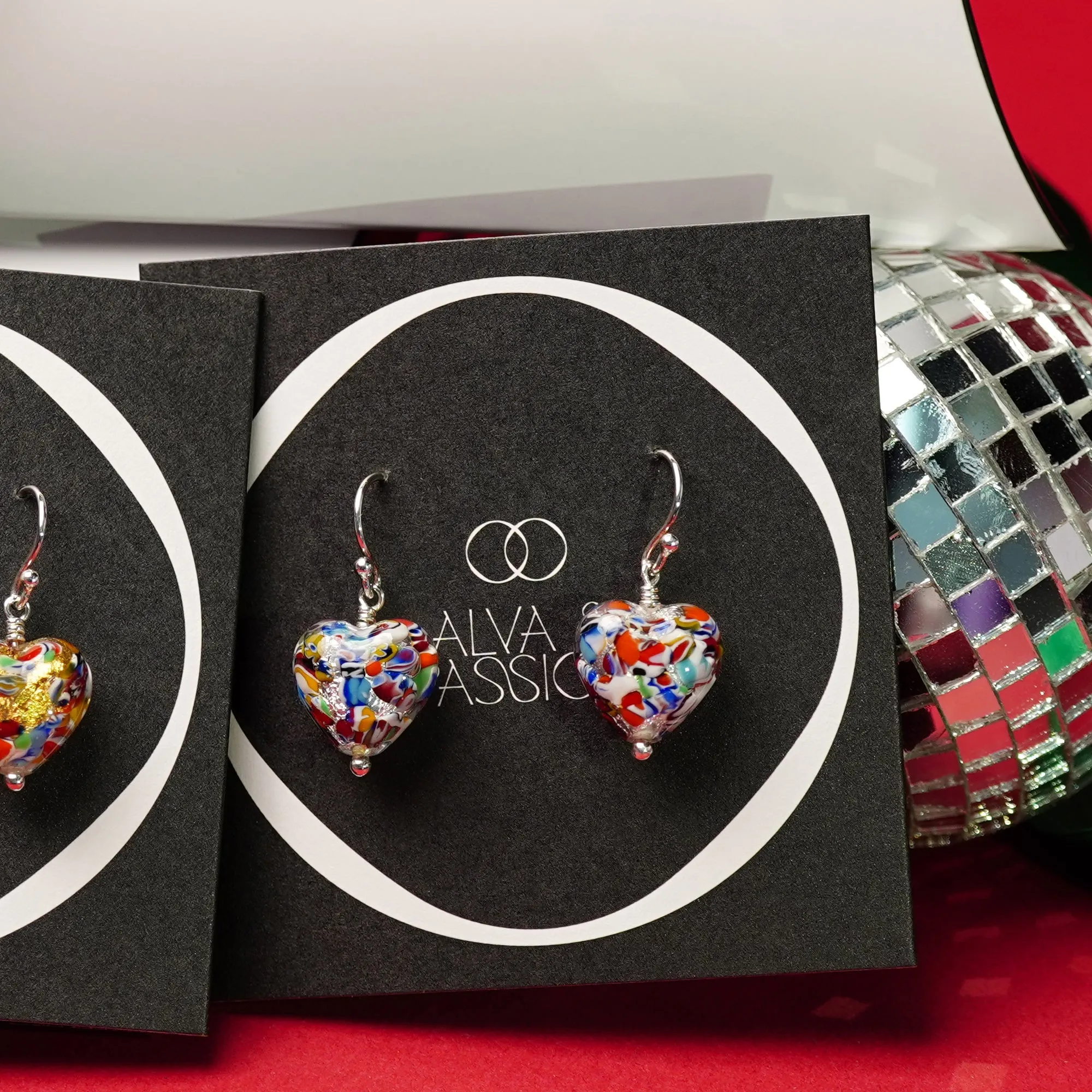 The Kiss Silver Heart Earrings