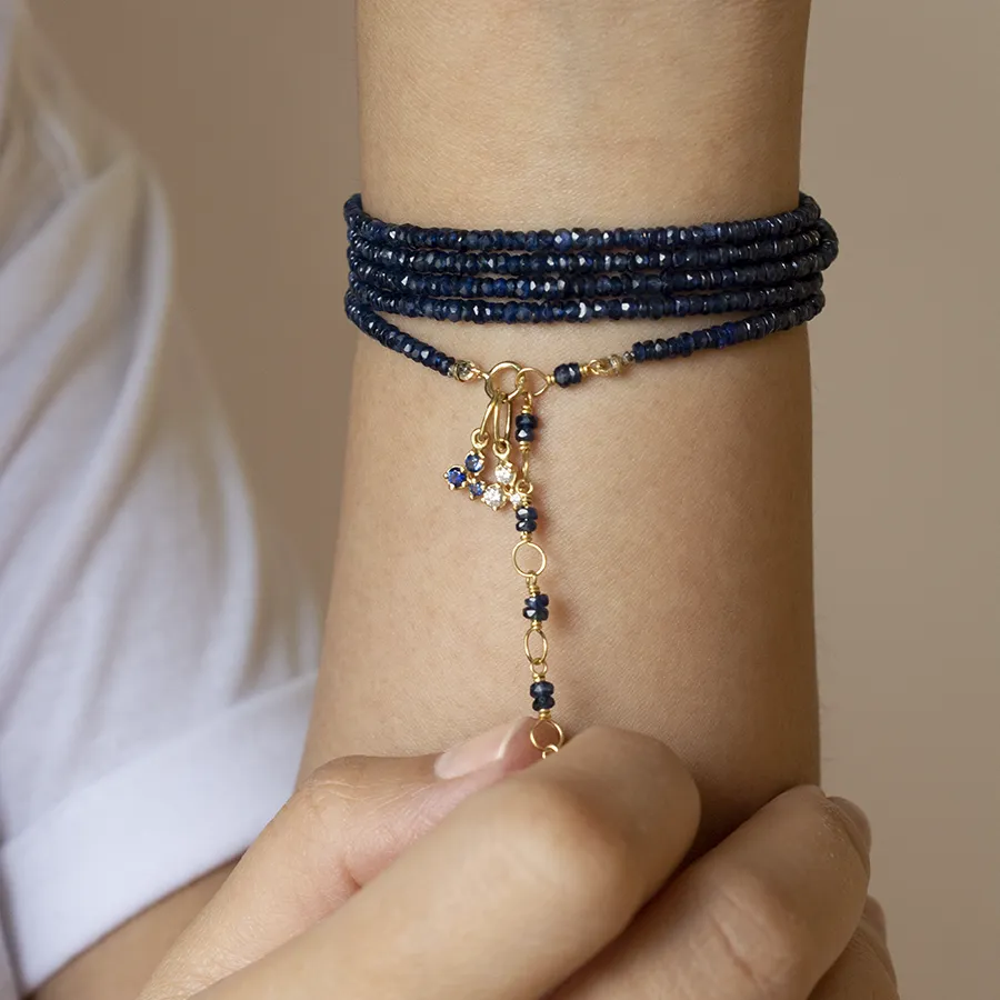 Tiny Trio Sapphire Charm