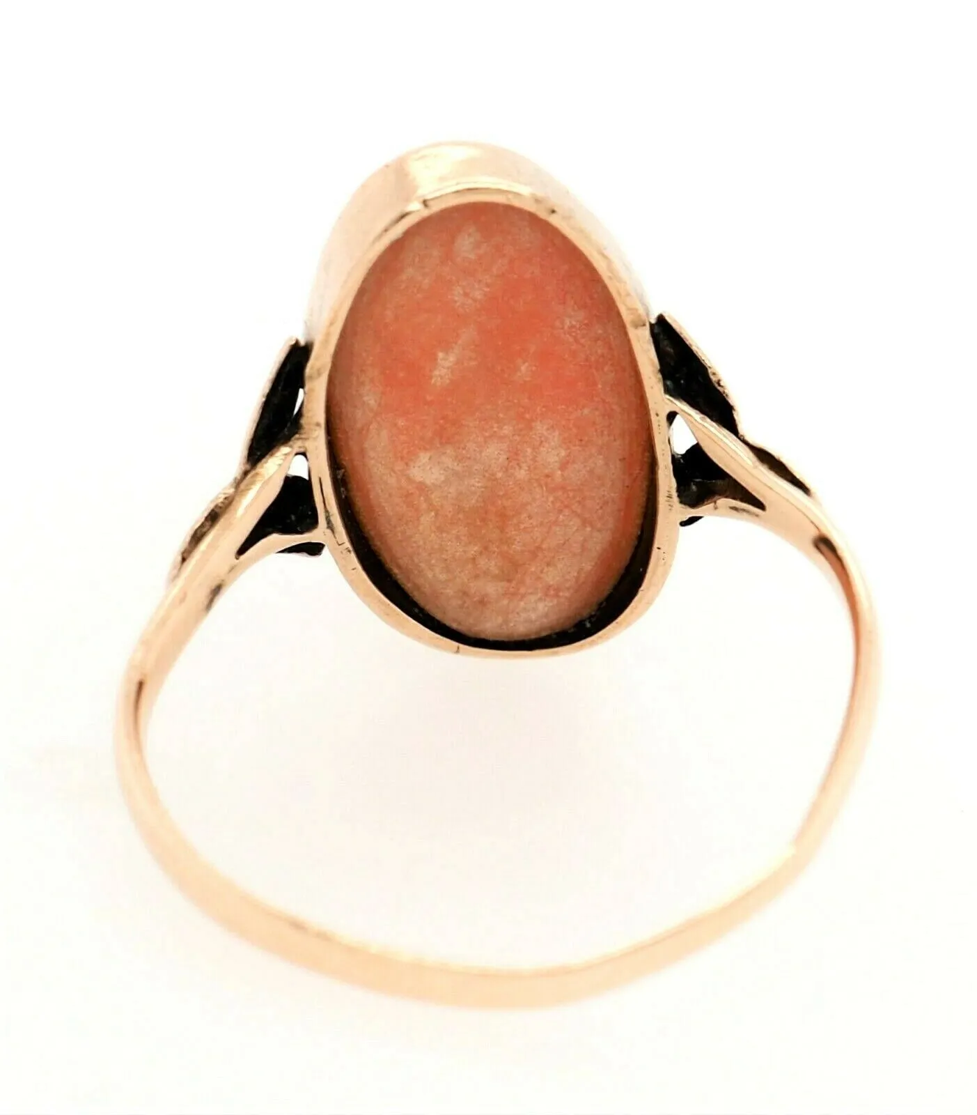 Vintage 9ct Yellow Gold & Plastic Cameo Ring - Fine Jewellery