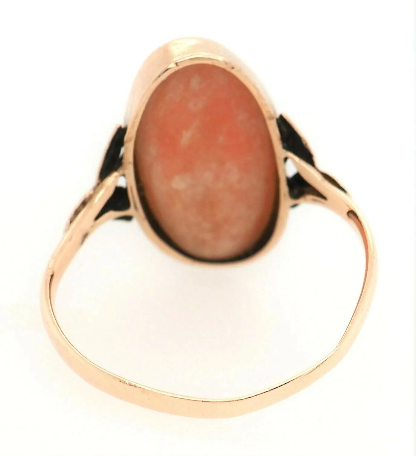 Vintage 9ct Yellow Gold & Plastic Cameo Ring - Fine Jewellery