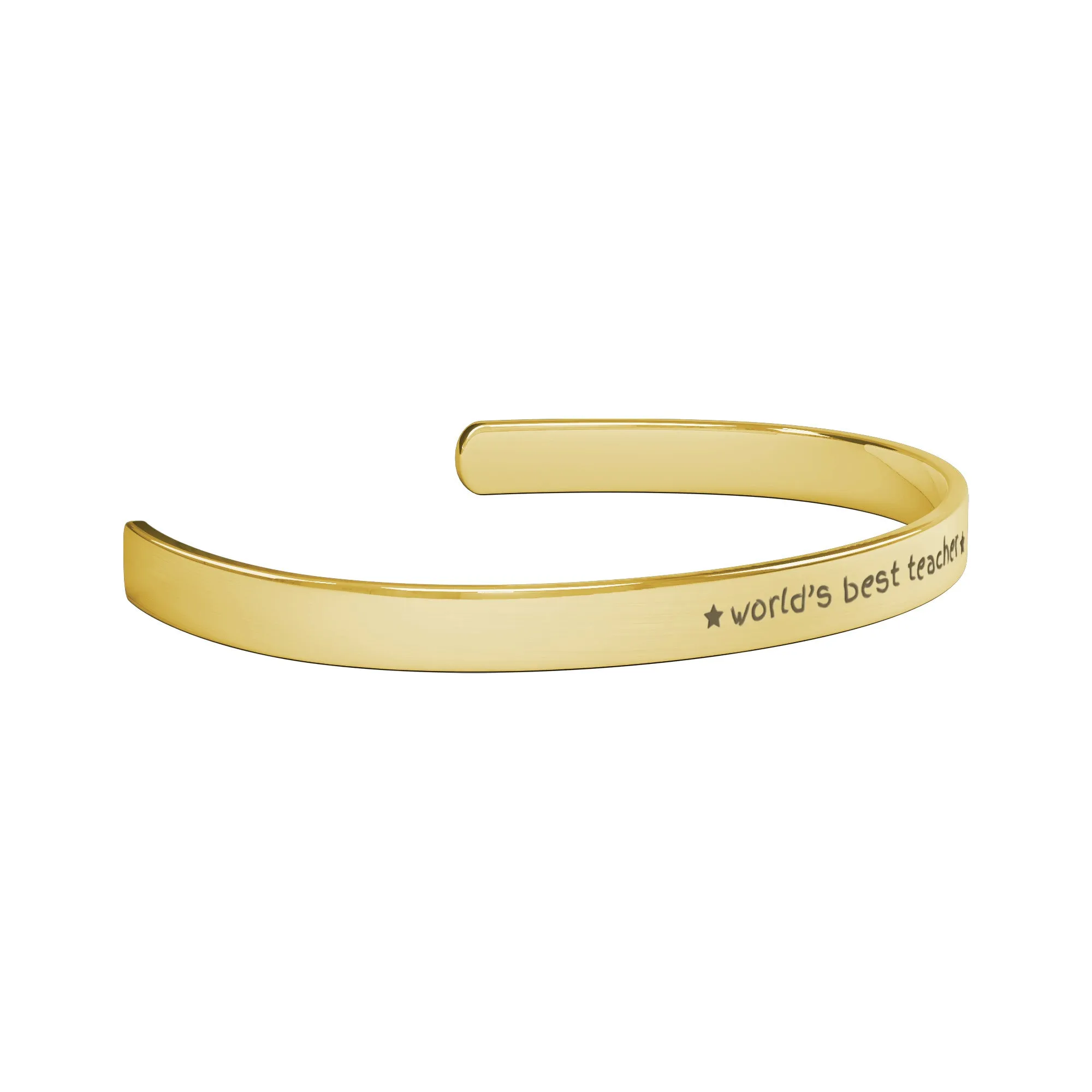 World's Best Teacher Cuff Bracelet